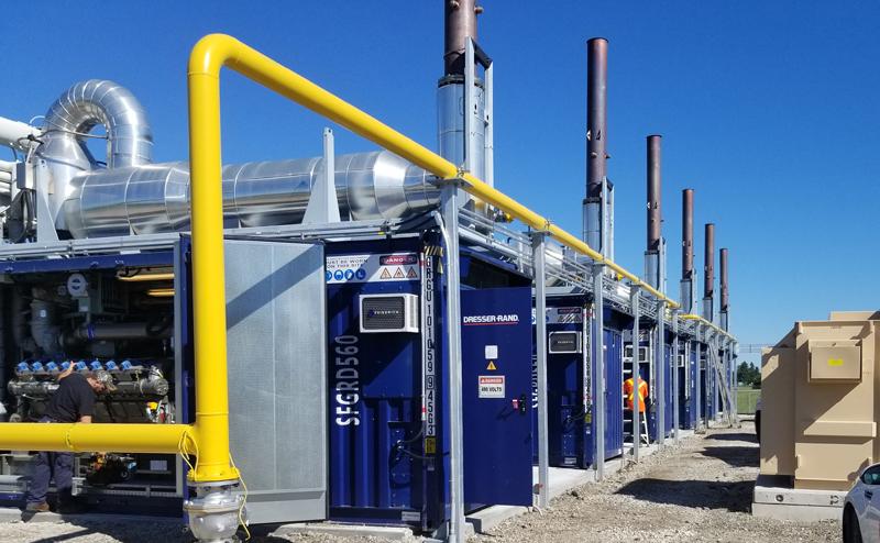 containerized natural gas generators outside manufacturing plant