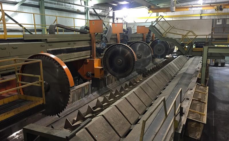 milling equipment inside a sawmill