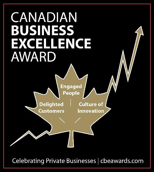 Canadian Business Excellence Awards for Private Businesses infographic featuring the 3 areas of excellence: engaged people, delighted customers, and a culture of innovation (CNW Group/Excellence Canada)