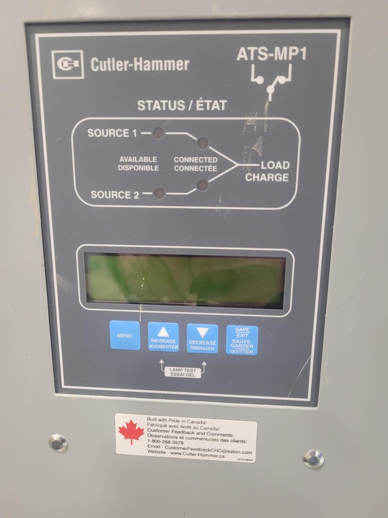 Used Caterpillar CTG 200A Transfer Switch (120/208V 3-Phase)